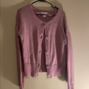 Loft medium Women's Pink Button-Up cardigan